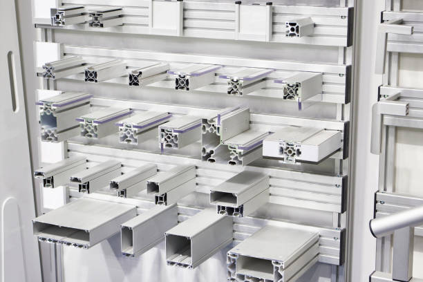 istock Aluminum special profiles on exhibition 2178353875