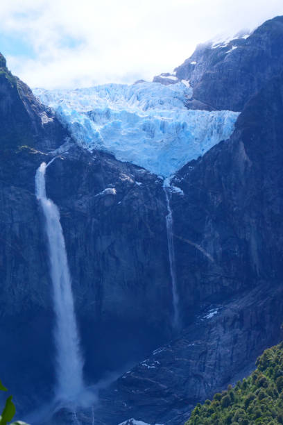 istock Glacier and waterfall at Ventisquera Colgante Quelat National Park Vertical Image 2178353924