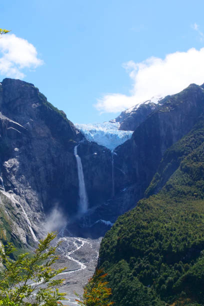 istock Glacier and waterfall at Ventisquera Colgante Quelat National Park Vertical Image 2178353948