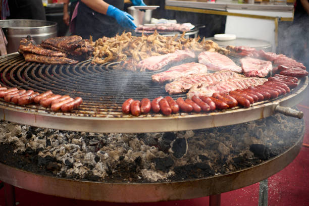 istock Large Barbecue Grill with Assorted Meats Cooking Over Charcoal

Large Barbecue Grill with Assorted Meats Cooking Over Charcoal 2178356875