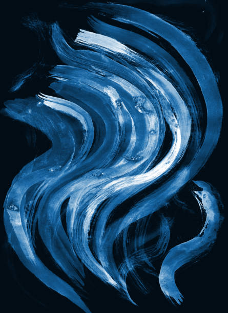 Blue watercolor or ink strokes over black. These artistic and contrasting elements add a grunge and expressive touch to designs, perfect for backgrounds, artistic compositions, or creative projects.