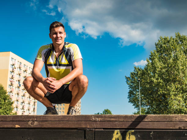 Young sporty man outdoor