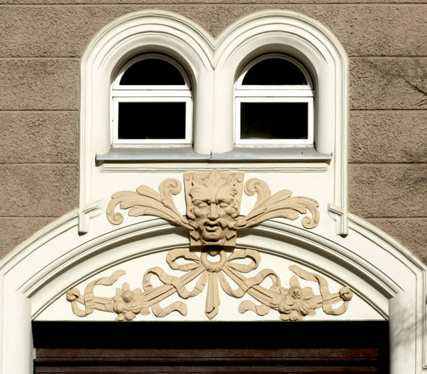 istock face with decorative bows on the door 2178362365