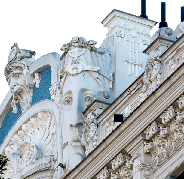istock gigantic face on top of the building 2178366800
