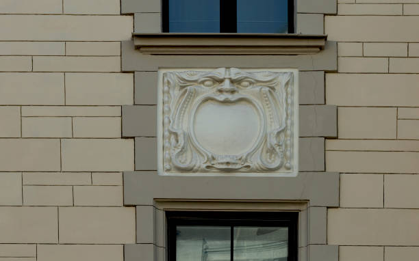 istock grotesque character with his big open mouth framed under the window 2178366857