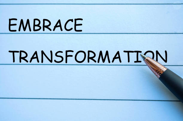 istock Embrace transformation text on notebook. Business strategy and transformation concept 2178377061