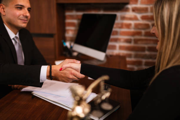 istock Lawyer reached an agreement with clients 2178384173