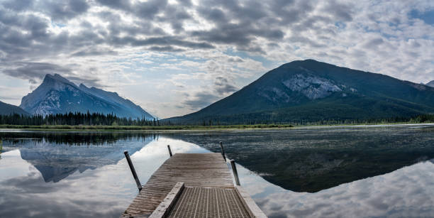 istock Green glacier lake in Banff national park 2178384864