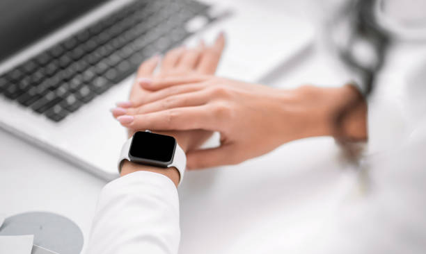 istock Unrecognizable girl checking time on her wristwatch 2178386056