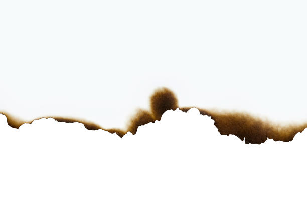 istock White paper burned isolated on white background with clipping path. 2178386440
