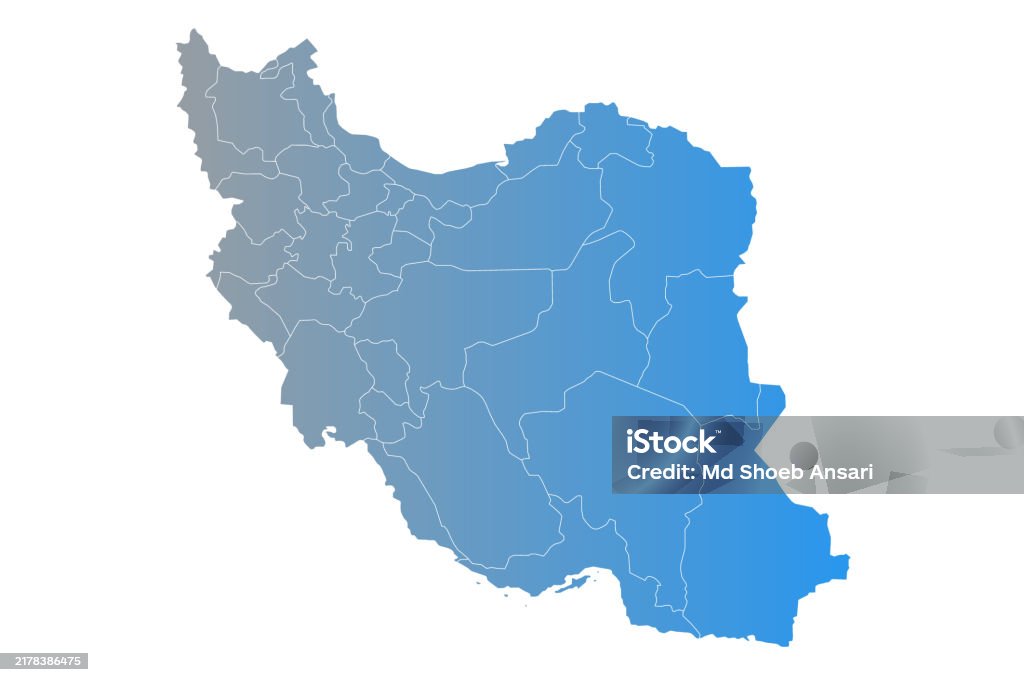 Empty Map Iran Iran Administrative Map Provinces Map Of Iran Blank Map Empty Map Of ...