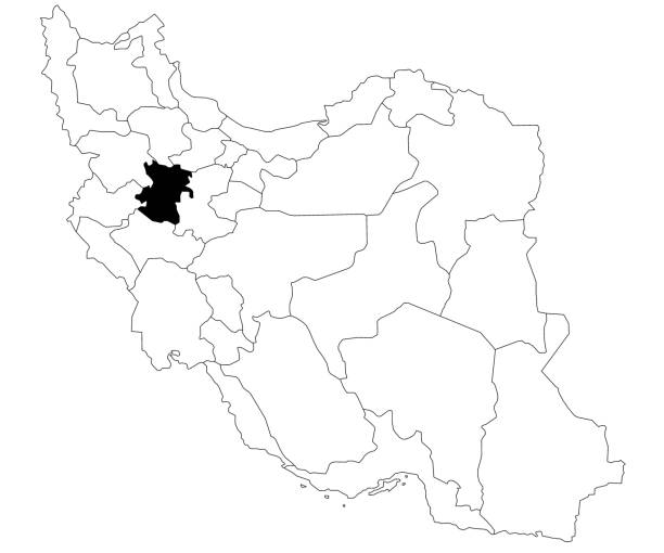 Map Of Hamadan Province In Iran Country On White Background Single Map Of Hamadan Province In Iran Country On White Background Single Province Map Highlighted 