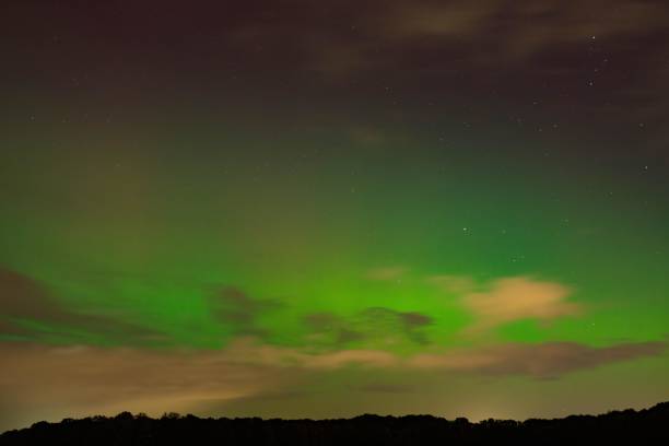 istock Aurora borealis in Hamburg, Germany. Northern lights 2178386816