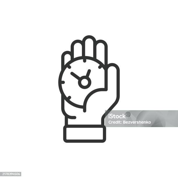 Hand. Time Picture Hand Time In Line Design Hand Time Time Management Hour Hand Clock ...