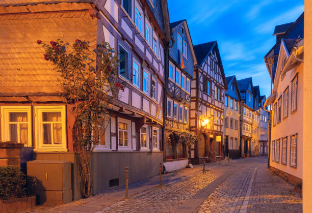 istock Historic Timber-Framed Street in Marburg, Germany 2178395438