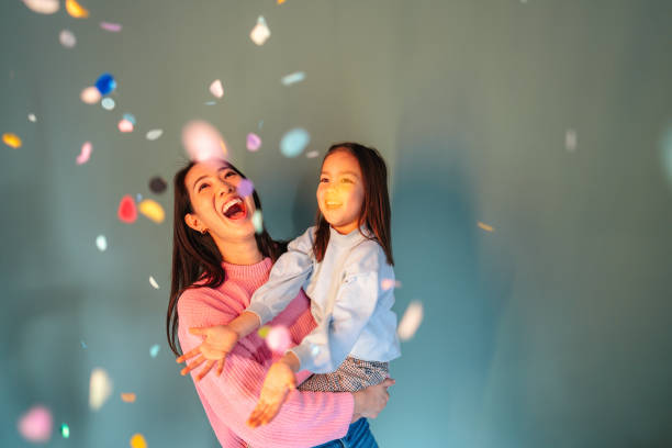Christmas confetti with my mom