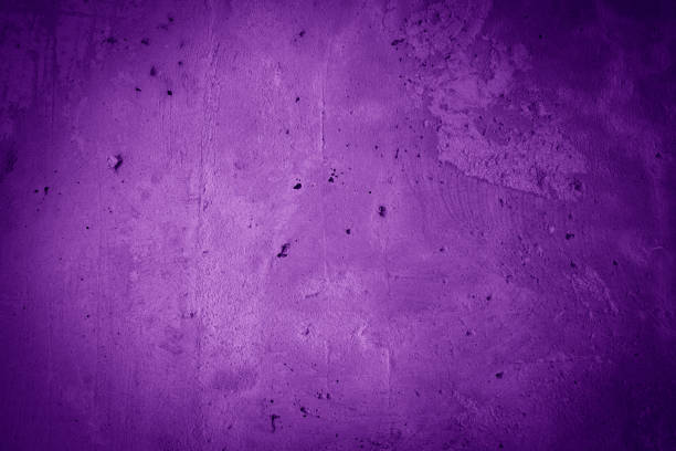 Purple Concrete Wall Texture For Background And Design.