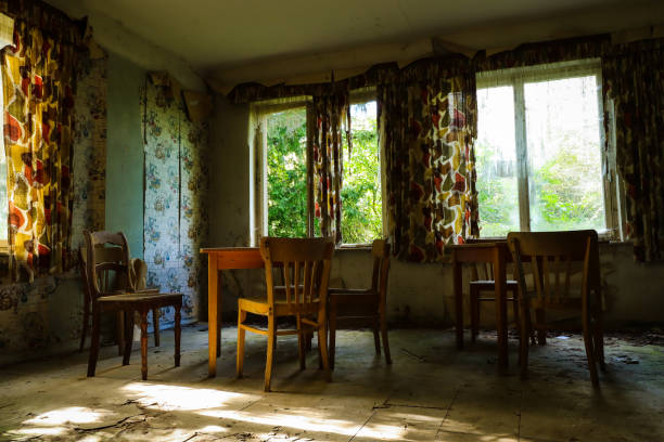istock chairs and tables in an old cafe 2178401093