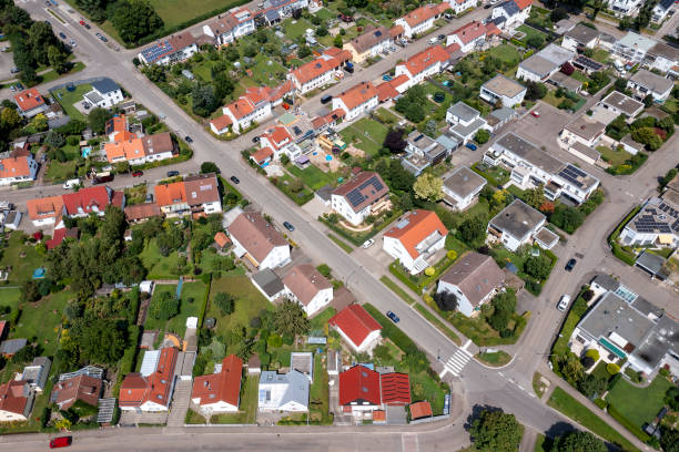 istock Residential neighborhood from above 2178401346