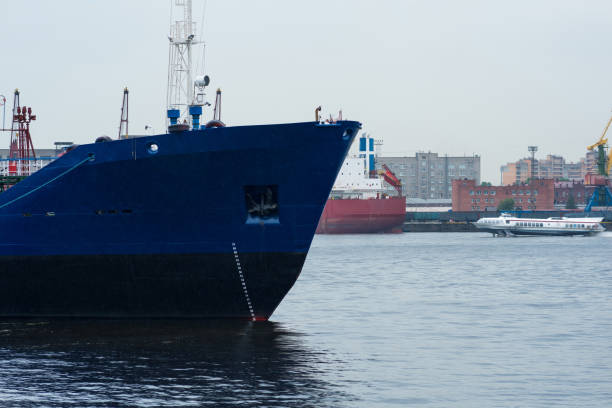 Cargo ship on sea