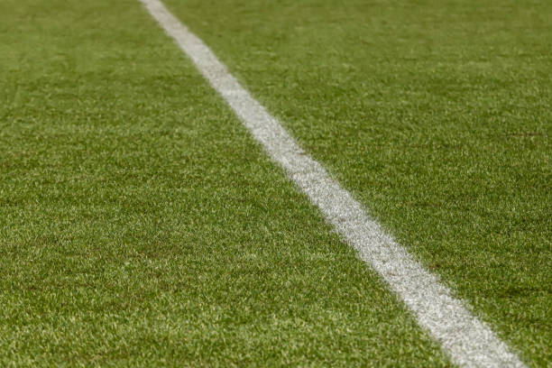 istock Football field with synthetic grass 2178408478