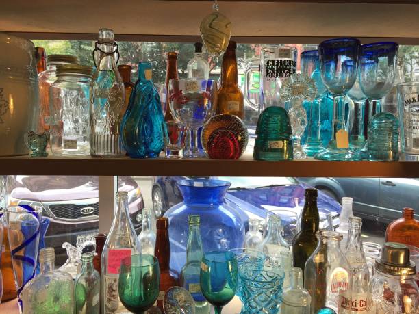 istock Antique glass in a window 2178419683