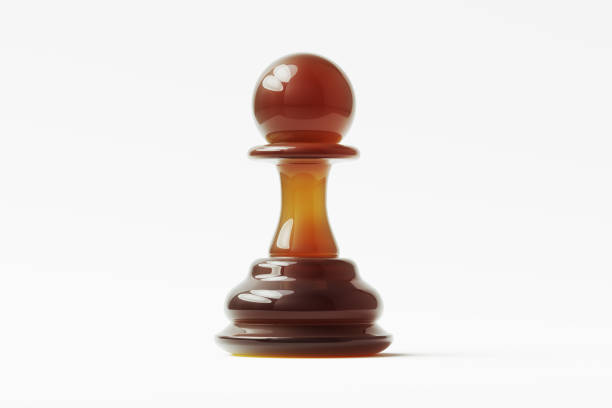 istock Glass Pawn On White Background 2178428475