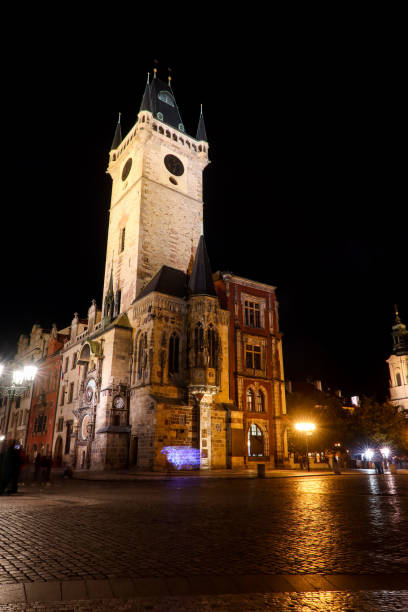 istock Old Town Hall Tower and Astronomical Clock at Night in Prague 2178428647