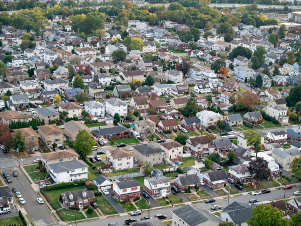 istock Homes in Middle Class neighborhood 2178431904