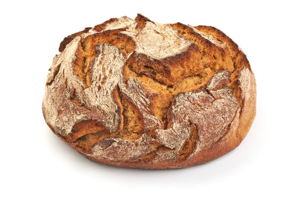 istock Freshly Baked Homemade Bread, close-up, isolated on a white background 2178436121