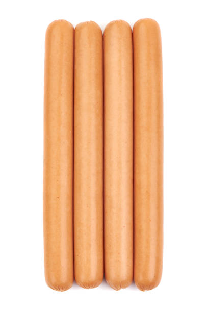 istock Sausages for grill, top view, isolated on a white background. 2178436284