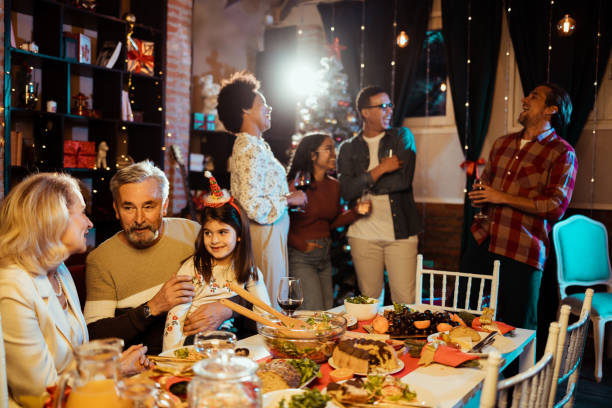 istock Happy family celebrates Christmas 2178441938