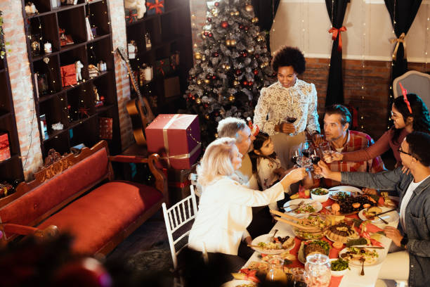 istock Happy family celebrates Christmas 2178441942