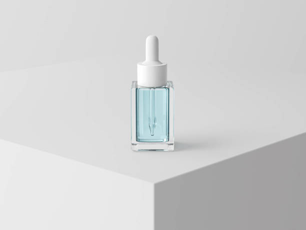 istock square dropper bottle mockup, luxury cosmetic bottle mockup, empty labeled cubic shapes skincare container isolated on clean clean symmetry background, perfume bottle, essential oil packaging 2178442493
