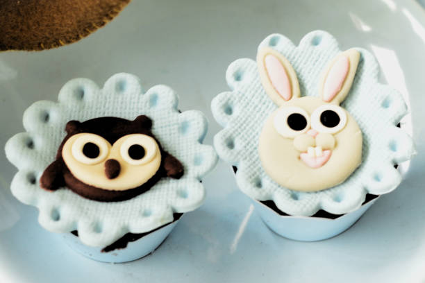 istock Bunny and owl cupcake for birthday party 2178443190