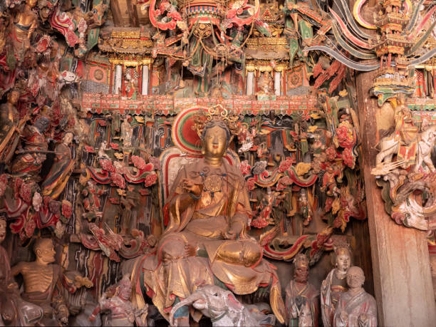 istock The exquisite clay sculptures in Guanyin Hall 2178444573