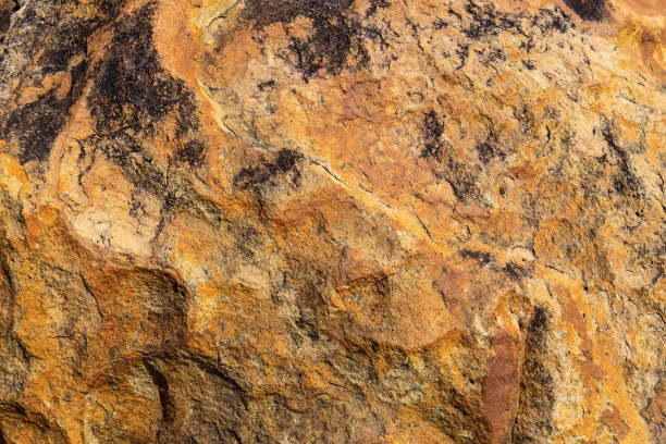 istock Close up view of iron rich rock,stone surface textures background. Copy Space 2178444584