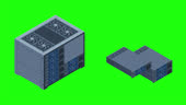 Isometric Server Animation Server Racks Server Boxes Isolated Network ...