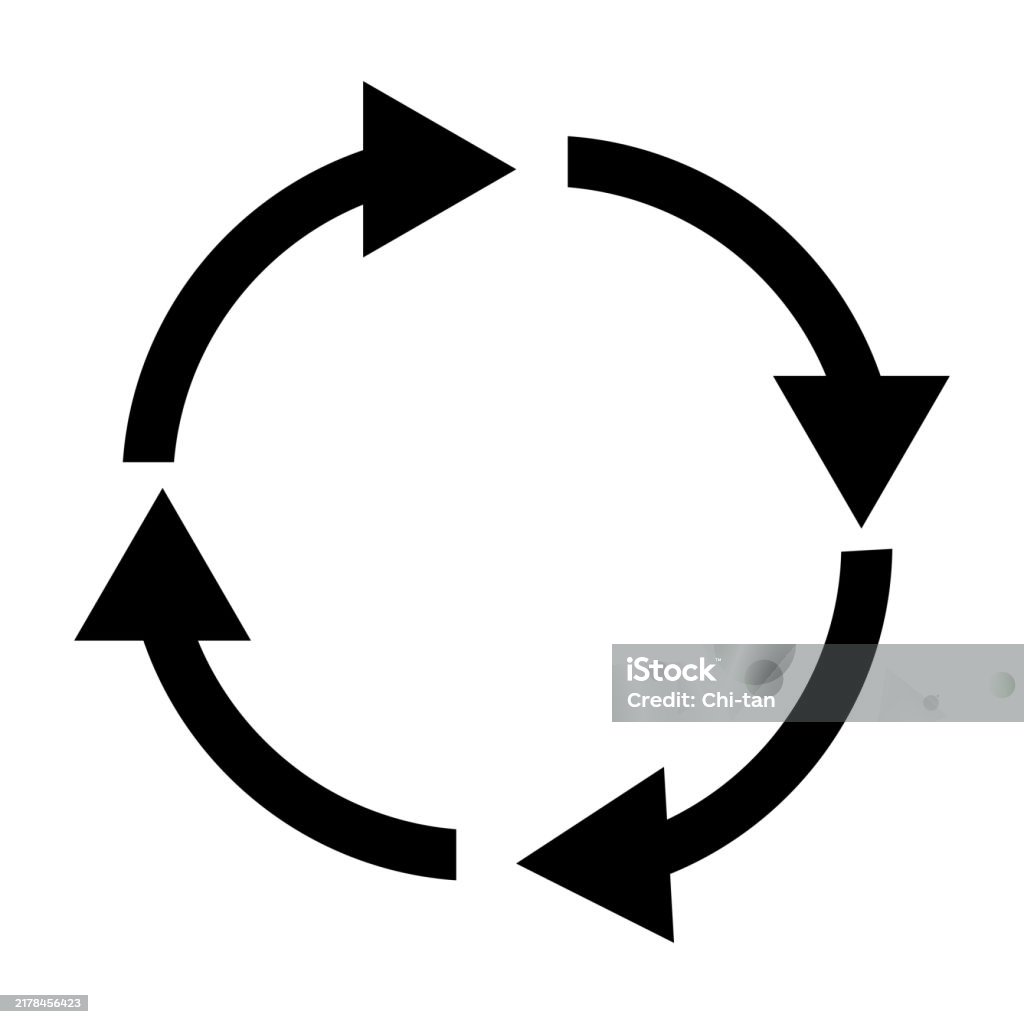 4 Rotation Arrows Png Illustration Of Four Rotating Arrows Stock Illustration - Download ...