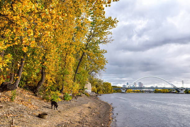 Autumn Colors on Riverfront in Minneapolis Minnesota