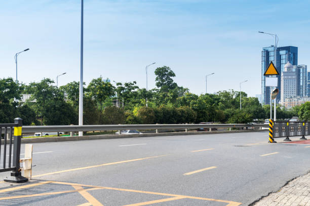 istock Empty urban road and buildings in the city 2178458155