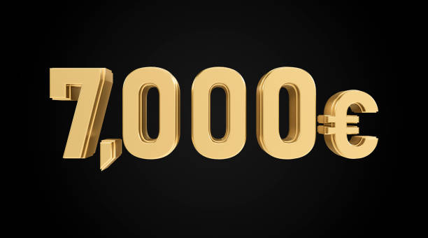 istock 7 thousand euros 3D gold, 3D numbers 2178459317