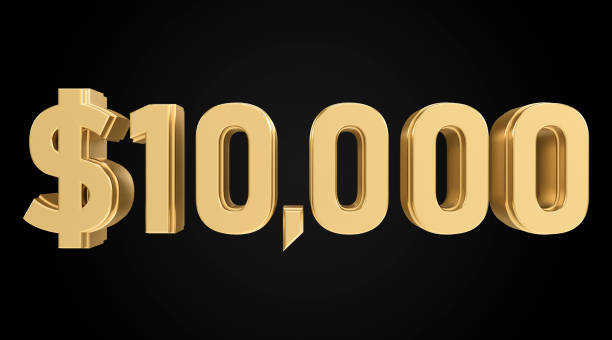 istock 10 thousand dollars 3D gold, 3D numbers 2178461289