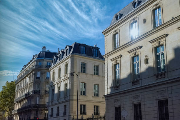 Paris, beautiful facades in the 7e arrondissement, rue Saint-Dominique