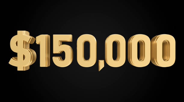 istock 150 thousand dollars, gold, 3D, numbers 2178463057