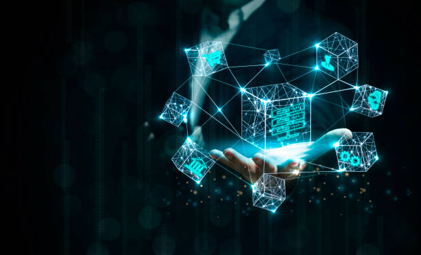 istock businessman showing a smart contract and executing a cryptocurrency transaction with blockchain technology. The transaction is secure and transparent, and there are other people in the background. 2178463131