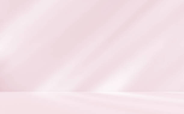 istock Empty pink colour room studio with sunlight effect shadow on the floor and wall for product presentation. 2178463552