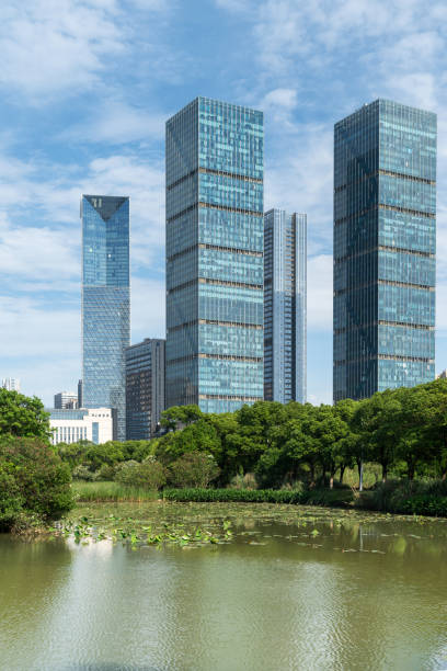 istock Lakeside modern office building in China 2178471915