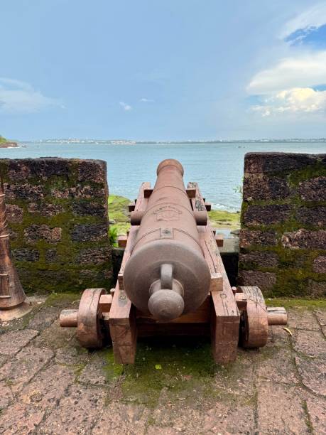 istock Old Cannon in Fort Aguada Jail in Goa 2178473584