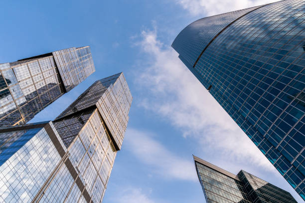 istock Looking Up modern high-rise office buildings. 2178475387